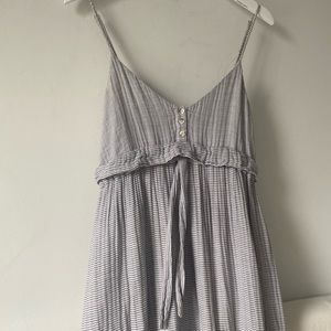 MARA HOFFMAN Gray Stripe Cotton Maxi Dress S